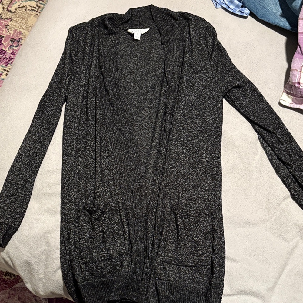 Market & Spruce Charcoal Cardigan Sweater